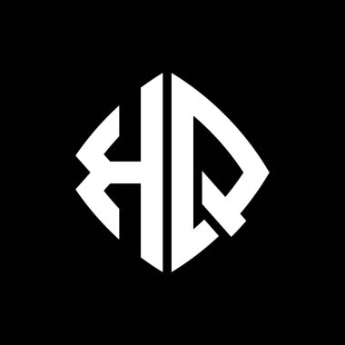 KQ Logo ilk monogramı geometrik modern dikdörtgen yuvarlak stil tasarımı izole arkaplan, minimal geometrik biçim logosu.