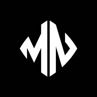 MN Logo ilk monogramı geometrik modern dikdörtgen yuvarlak stil tasarımı izole arkaplan, minimalist geometrik şekil logosu.