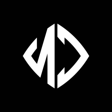 NC Logo ilk monogramı geometrik modern dikdörtgen yuvarlak stil tasarımı izole arkaplan, minimal geometrik şekil logosu.