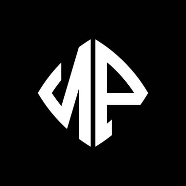 NP Logo ilk monogramı geometrik modern dikdörtgen yuvarlak stil tasarımı izole arkaplan, minimalist geometrik şekil logosu.