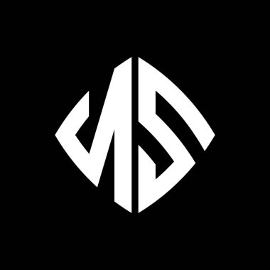 NS Logo ilk monogramı geometrik modern dikdörtgen yuvarlak stil tasarımlı izole arkaplan, minimalist geometrik şekil logosu.