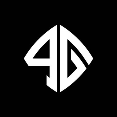 İzole arka planda geometrik modern dikdörtgen yuvarlak stil tasarımlı PG Logosu ilk monogramı, minimal geometrik biçim logosu.