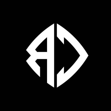 RC Logo ilk monogramı geometrik modern dikdörtgen yuvarlak stil tasarımı izole arkaplan, minimalist geometrik şekil logosu.