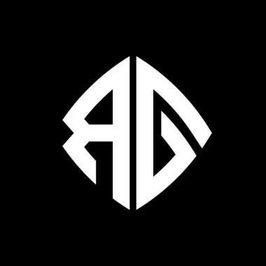 RG Logo ilk monogramı geometrik modern dikdörtgen yuvarlak stil tasarımı izole arkaplan, minimalist geometrik şekil logosu.