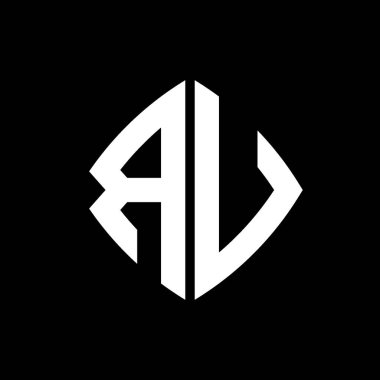 Karavan Logosu ilk monogramı geometrik modern dikdörtgen yuvarlak stil tasarımı izole arkaplan, minimalist geometrik şekil logosu.