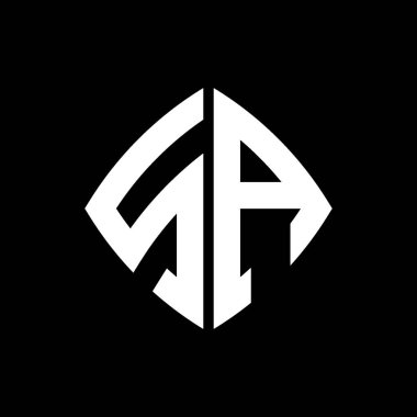SA Logosu geometrik modern dikdörtgen yuvarlak stil tasarımlı izole arkaplan, minimalist geometrik şekil logosu.