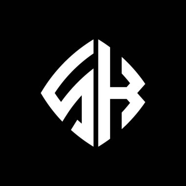 SK Logo ilk monogramı geometrik modern dikdörtgen yuvarlak stil tasarımı izole arkaplan, minimalist geometrik biçim logosu.