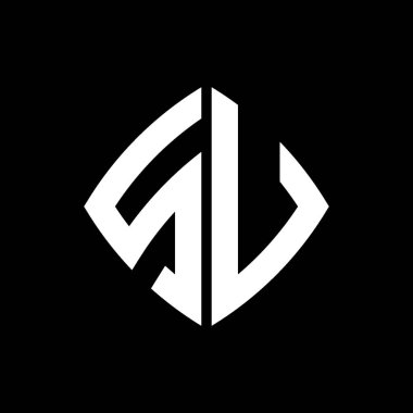 SV Logo ilk monogramı geometrik modern dikdörtgen yuvarlak stil tasarımı izole arkaplan, minimalist geometrik şekil logosu.