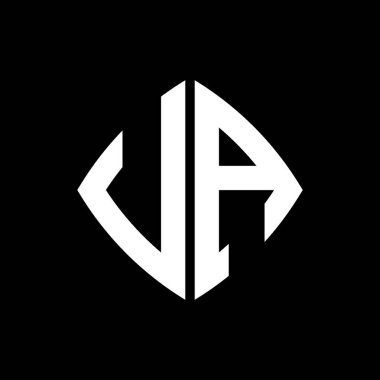 VA Logo ilk monogramı geometrik modern dikdörtgen yuvarlak stil tasarımı izole arkaplan, minimalist geometrik şekil logosu.