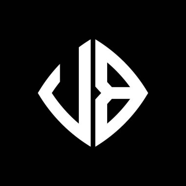 VB Logo ilk monogramı geometrik modern dikdörtgen yuvarlak stil tasarımı izole arkaplan, minimalist geometrik şekil logosu.