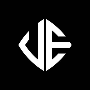VE Logosu geometrik modern dikdörtgen yuvarlak stil tasarımlı izole arkaplan, minimalist geometrik şekil logosu.