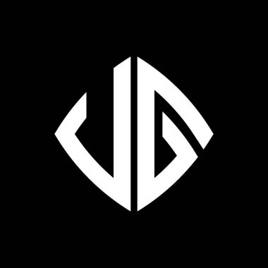 VG Logo ilk monogramı geometrik modern dikdörtgen yuvarlak stil tasarımı izole arkaplan, minimalist geometrik şekil logosu.