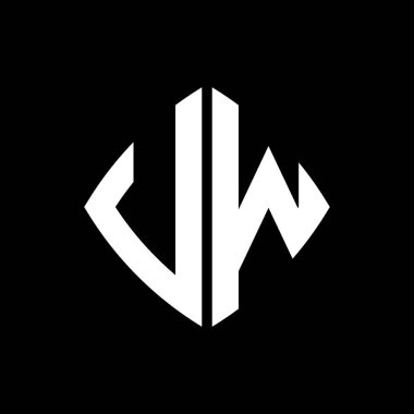 VW Logo ilk monogramı geometrik modern dikdörtgen yuvarlak stil tasarımı izole arkaplan, minimalist geometrik şekil logosu.