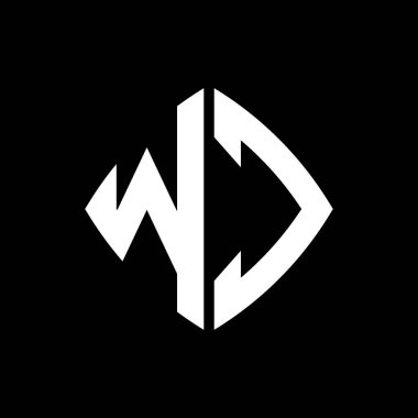 WC Logo ilk monogramı geometrik modern dikdörtgen yuvarlak stil tasarımı izole arkaplan, minimalist geometrik şekil logosu.