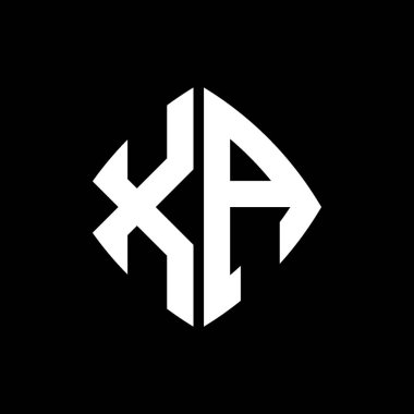 XA Logo ilk monogramı geometrik modern dikdörtgen yuvarlak stil tasarımı izole arkaplan, minimalist geometrik şekil logosu.