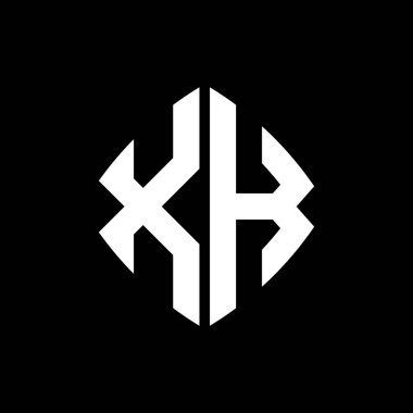 XK Logo ilk monogramı geometrik modern dikdörtgen yuvarlak stil tasarımı izole arkaplan, minimalist geometrik biçim logosu.