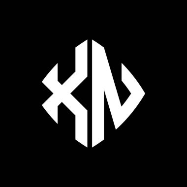 XN Logo ilk monogramı geometrik modern dikdörtgen yuvarlak stil tasarımı izole arkaplan, minimalist geometrik şekil logosu.