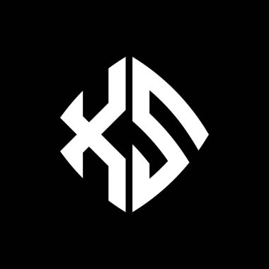 XS Logo ilk monogramı geometrik modern dikdörtgen yuvarlak stil tasarımı izole arkaplan, minimalist geometrik şekil logosu.