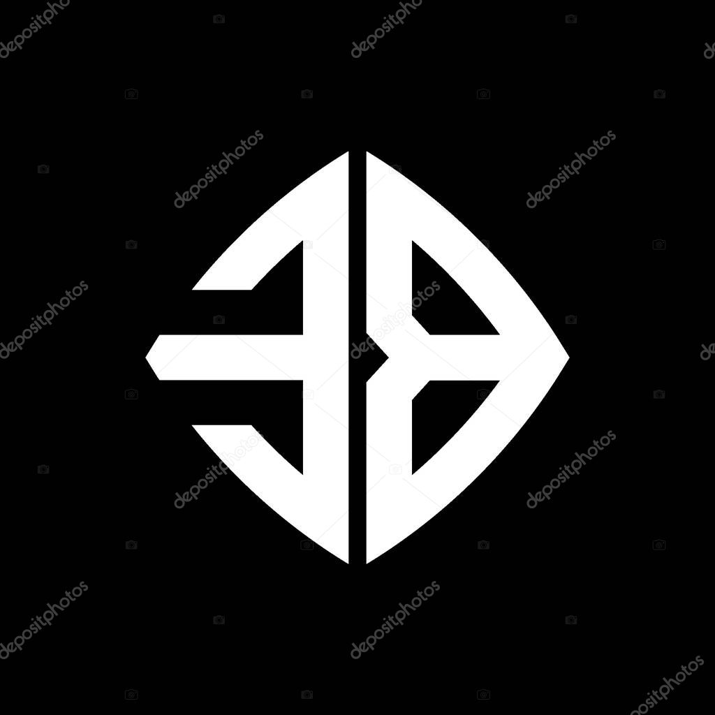 EB Logo initial monogram with geometric modern rectangle rounded style design in isolated background, minimalist geometric shape style logo.