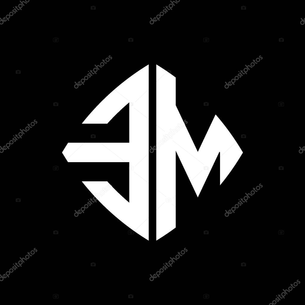 EM Logo initial monogram with geometric modern rectangle rounded style design in isolated background, minimalist geometric shape style logo.