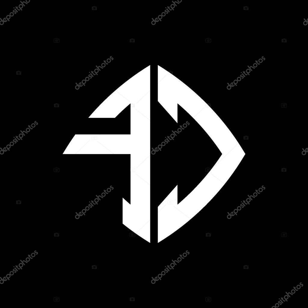 FC Logo initial monogram with geometric modern rectangle rounded style design in isolated background, minimalist geometric shape style logo.