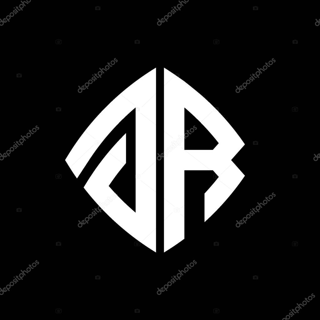 GR Logo initial monogram with geometric modern rectangle rounded style design in isolated background, minimalist geometric shape style logo.