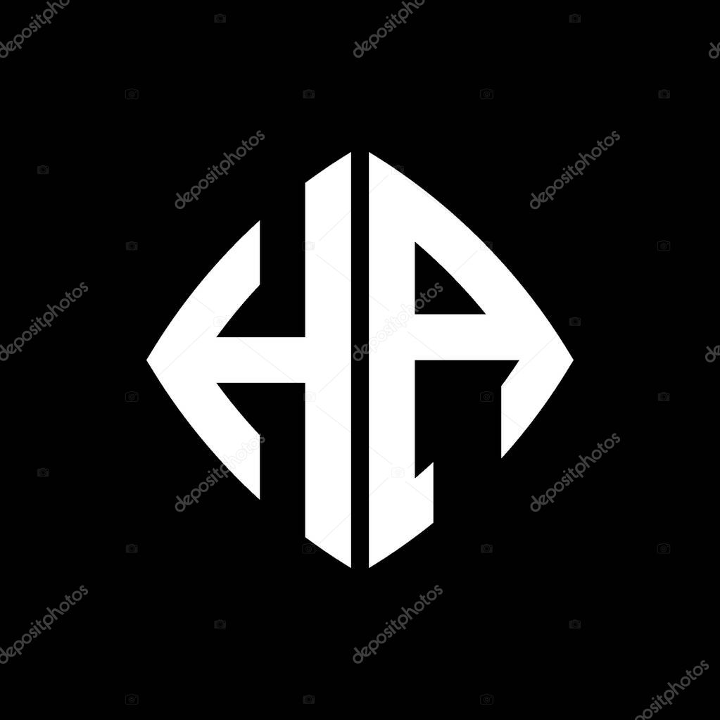 HA Logo initial monogram with geometric modern rectangle rounded style design in isolated background, minimalist geometric shape style logo.