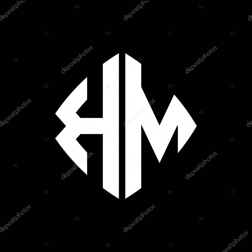 KM Logo initial monogram with geometric modern rectangle rounded style design in isolated background, minimalist geometric shape style logo.