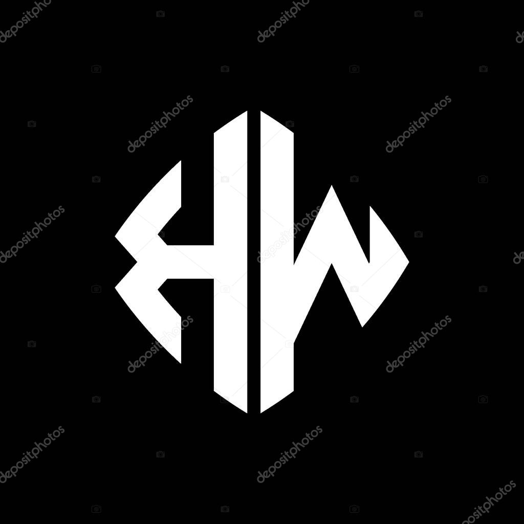 KW Logo initial monogram with geometric modern rectangle rounded style design in isolated background, minimalist geometric shape style logo.