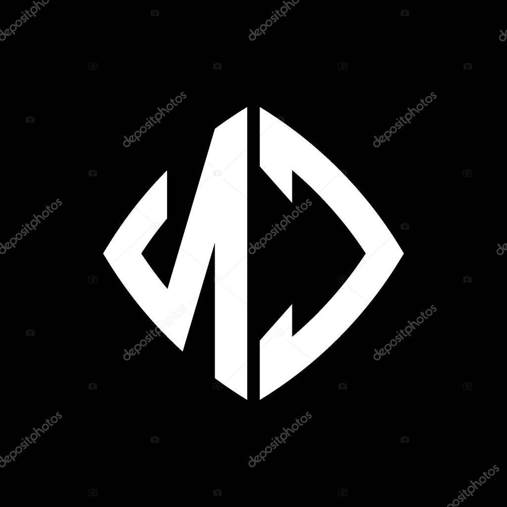 NC Logo initial monogram with geometric modern rectangle rounded style design in isolated background, minimalist geometric shape style logo.