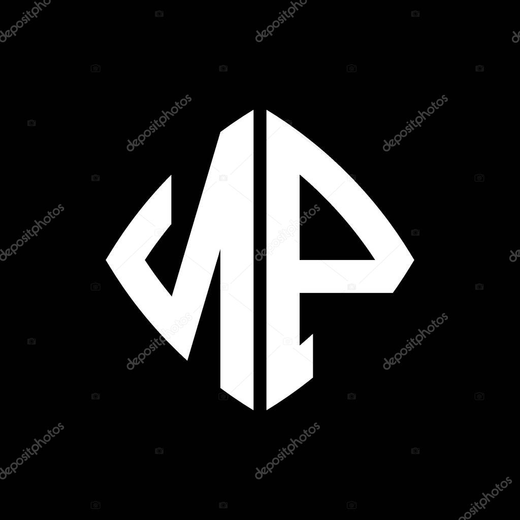 NP Logo initial monogram with geometric modern rectangle rounded style design in isolated background, minimalist geometric shape style logo.