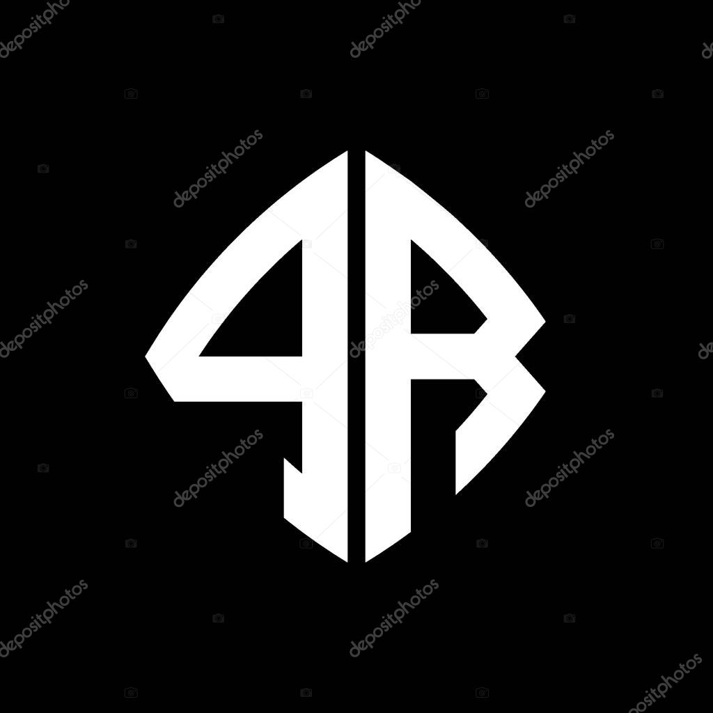 PR Logo initial monogram with geometric modern rectangle rounded style design in isolated background, minimalist geometric shape style logo.