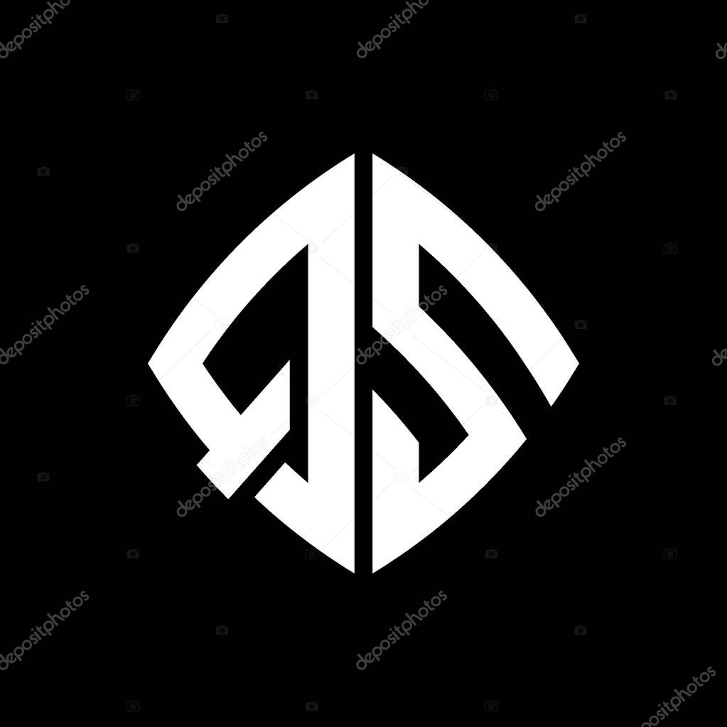 QS Logo initial monogram with geometric modern rectangle rounded style design in isolated background, minimalist geometric shape style logo.