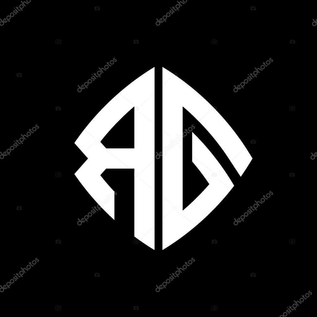RG Logo initial monogram with geometric modern rectangle rounded style design in isolated background, minimalist geometric shape style logo.