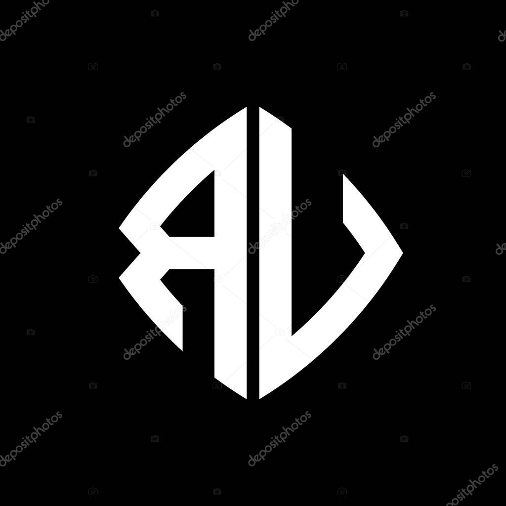 RV Logo initial monogram with geometric modern rectangle rounded style design in isolated background, minimalist geometric shape style logo.