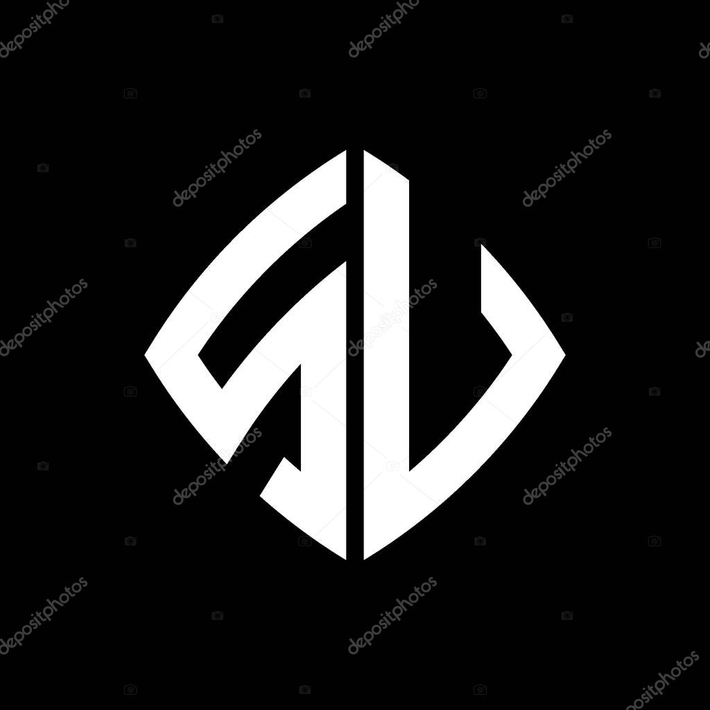 SV Logo initial monogram with geometric modern rectangle rounded style design in isolated background, minimalist geometric shape style logo.
