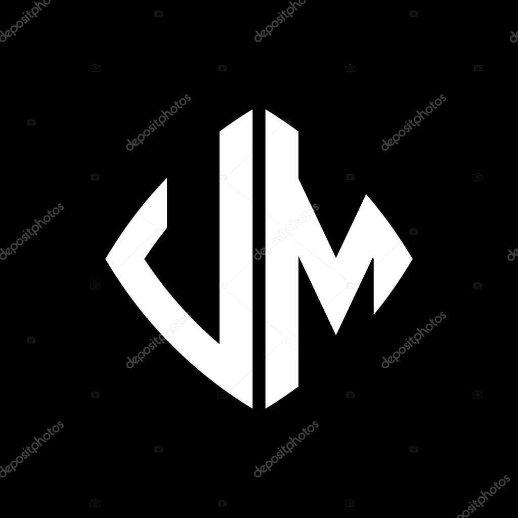 VM Logo initial monogram with geometric modern rectangle rounded style design in isolated background, minimalist geometric shape style logo.