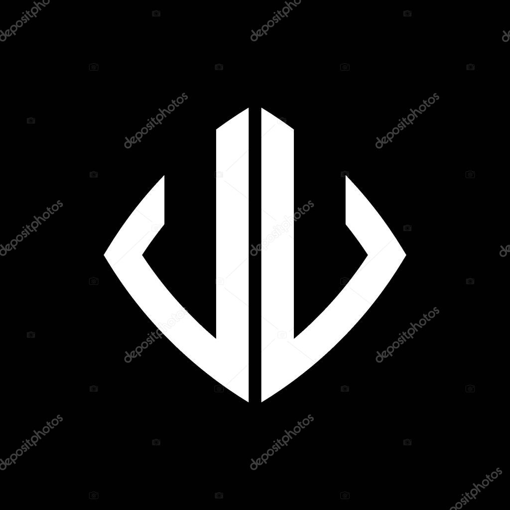 VV Logo initial monogram with geometric modern rectangle rounded style design in isolated background, minimalist geometric shape style logo.