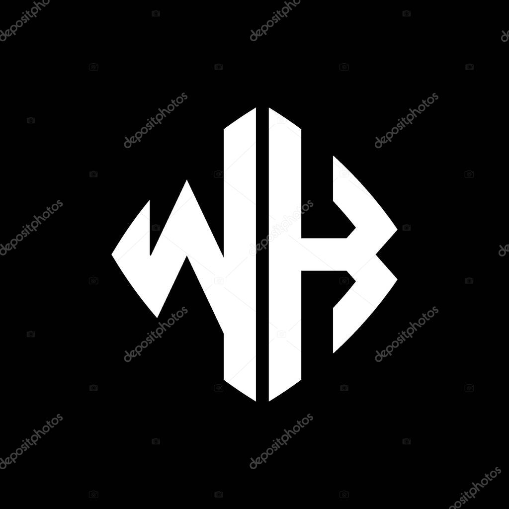 WK Logo initial monogram with geometric modern rectangle rounded style design in isolated background, minimalist geometric shape style logo.