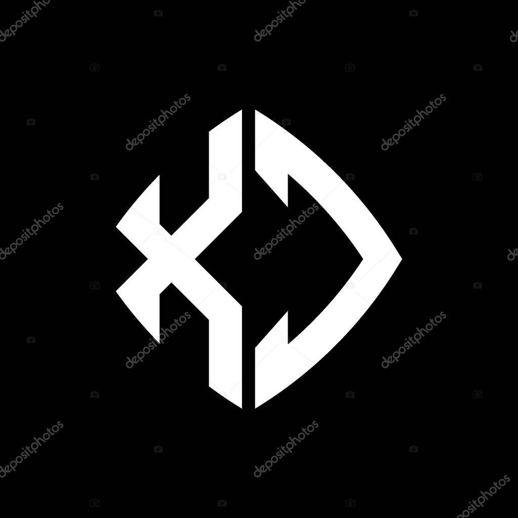 XC Logo initial monogram with geometric modern rectangle rounded style design in isolated background, minimalist geometric shape style logo.