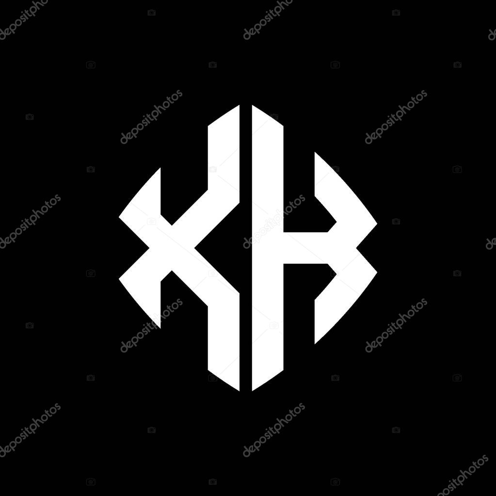 XK Logo initial monogram with geometric modern rectangle rounded style design in isolated background, minimalist geometric shape style logo.