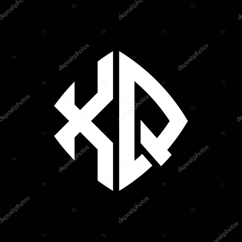 XQ Logo initial monogram with geometric modern rectangle rounded style design in isolated background, minimalist geometric shape style logo.