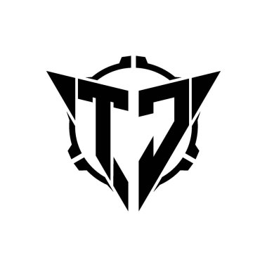 TC Oyun Logosu Geometrik modern Üçgen Yuvarlak Scope Sniper Taktik stili tasarımı izole arkaplan, minimal oyun logo tasarımı, keskin nişancı üçgen logosu logosu harfi.