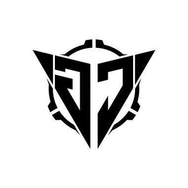 GC Oyun Logosu Geometrik Modern Üçgen Yuvarlak Skop Keskin Nişancı Taktik Stili tasarımı izole arkaplan, minimal oyun logo tasarımı, keskin nişancı üçgen logosu logosu harfi.