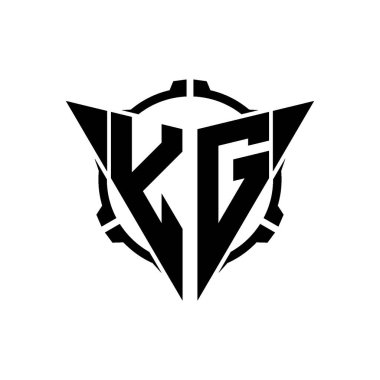YG Oyun Logosu Geometrik modern Üçgen Yuvarlak Scope Sniper Taktik stili tasarımı izole arkaplan, minimalist oyun logosu tasarımı, keskin nişancı üçgen logosu logosu harfi.