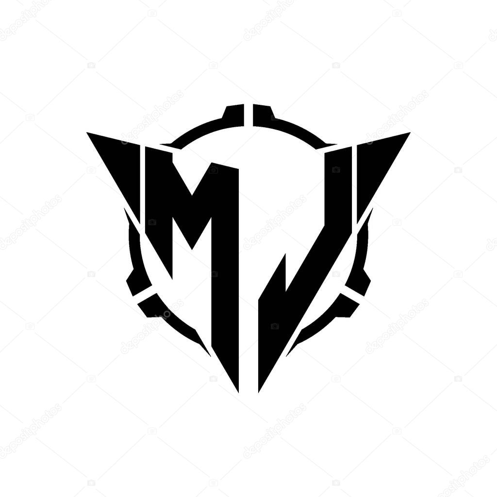 ML Gaming Logo Initial with geometric modern Triangle rounded Scope Sniper Tactical style design in isolated background, minimalist gaming monogram logo design, sniper shoot triangle logo letter.