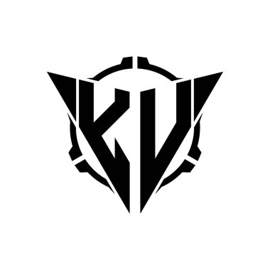 YV Oyun Logosu Geometrik modern Üçgen Yuvarlak Scope Sniper Taktik stili tasarımı izole arkaplan, minimalist oyun logosu tasarımı, keskin nişancı üçgen logosu logosu harfi.