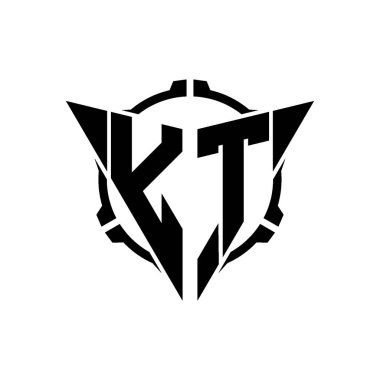 YT Oyun Logosu Geometrik modern Üçgen Yuvarlak Scope Sniper Taktik stili tasarımı izole arkaplan, minimal oyun logosu tasarımı, keskin nişancı üçgen logosu logosu harfi.