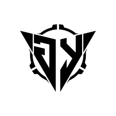 GY Oyun Logosu Geometrik modern Üçgen Yuvarlak Scope Sniper Taktik stili tasarımı izole arkaplan, minimal oyun logo tasarımı, keskin nişancı üçgen logosu logosu harfi.