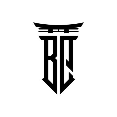 İlk logo geometrik modern Torii Kapısı Japon stili tasarımı ile izole edilmiş arka plan, minimalist geometrik Japon tarzı logo.